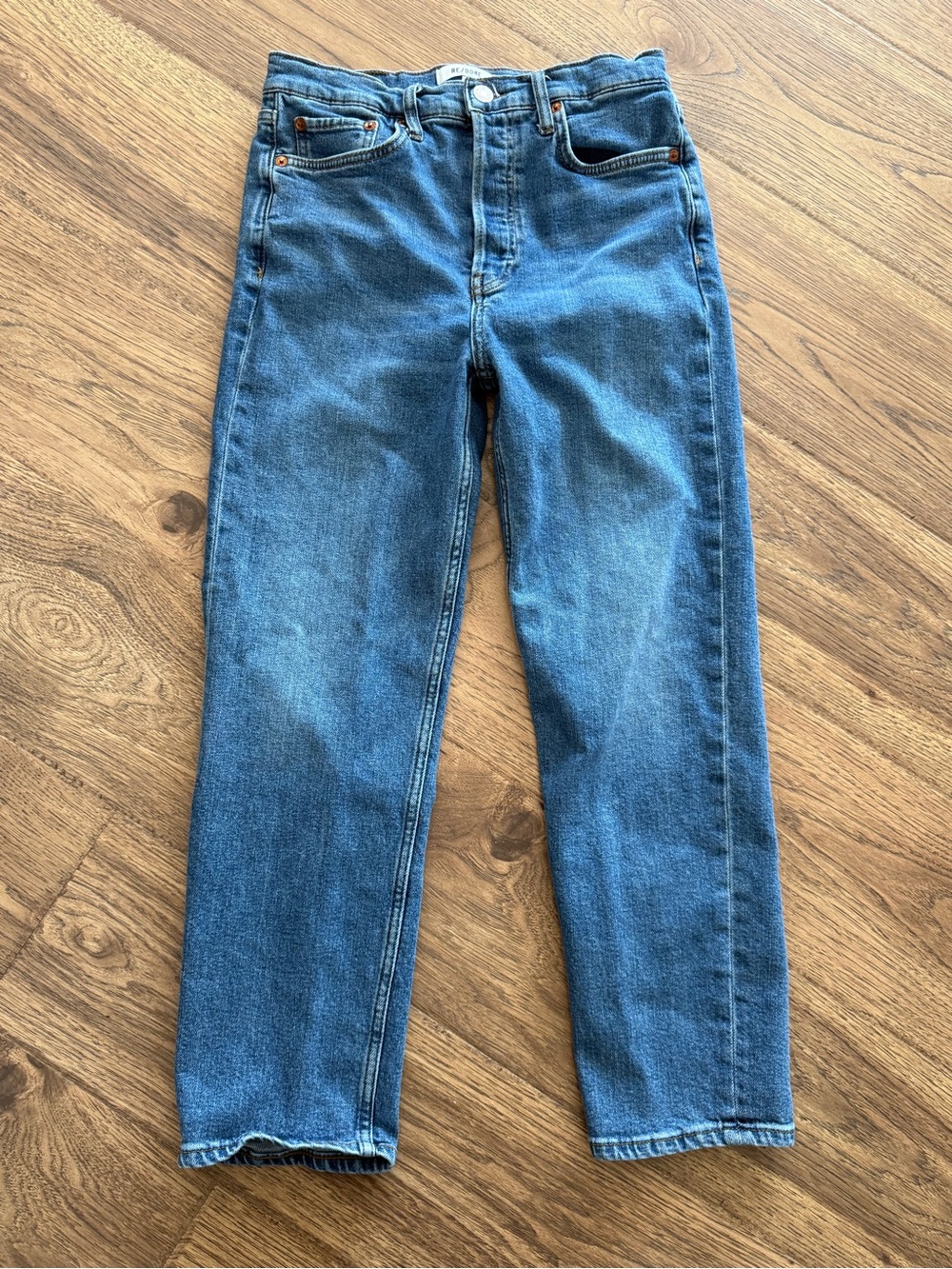 RE/DONE Classic Straight Leg Blue Jeans 29